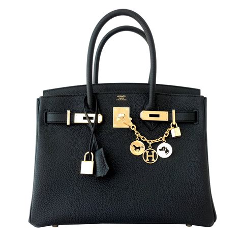 hermes birkin black with gold hardware|hermes birkin 30 gold togo.